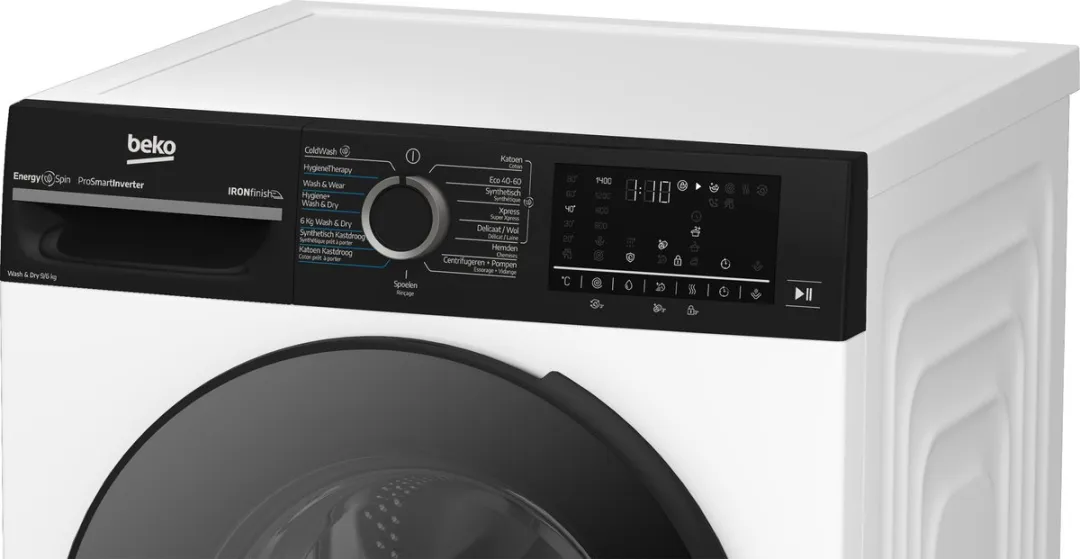 BEKO BM5DFT4941B- Wasdroogcombinatie 9kg/6kg, 1400t, EnergySpin, ProSmart Inverter motor
