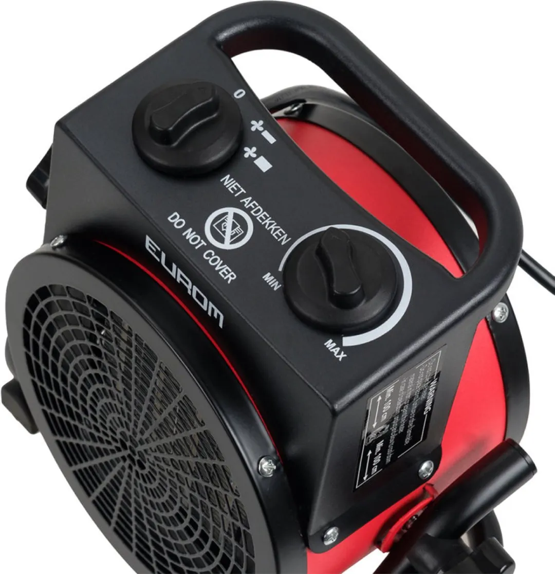 Eurom EK2K Round Werkplaatskachel 2000W - Rood