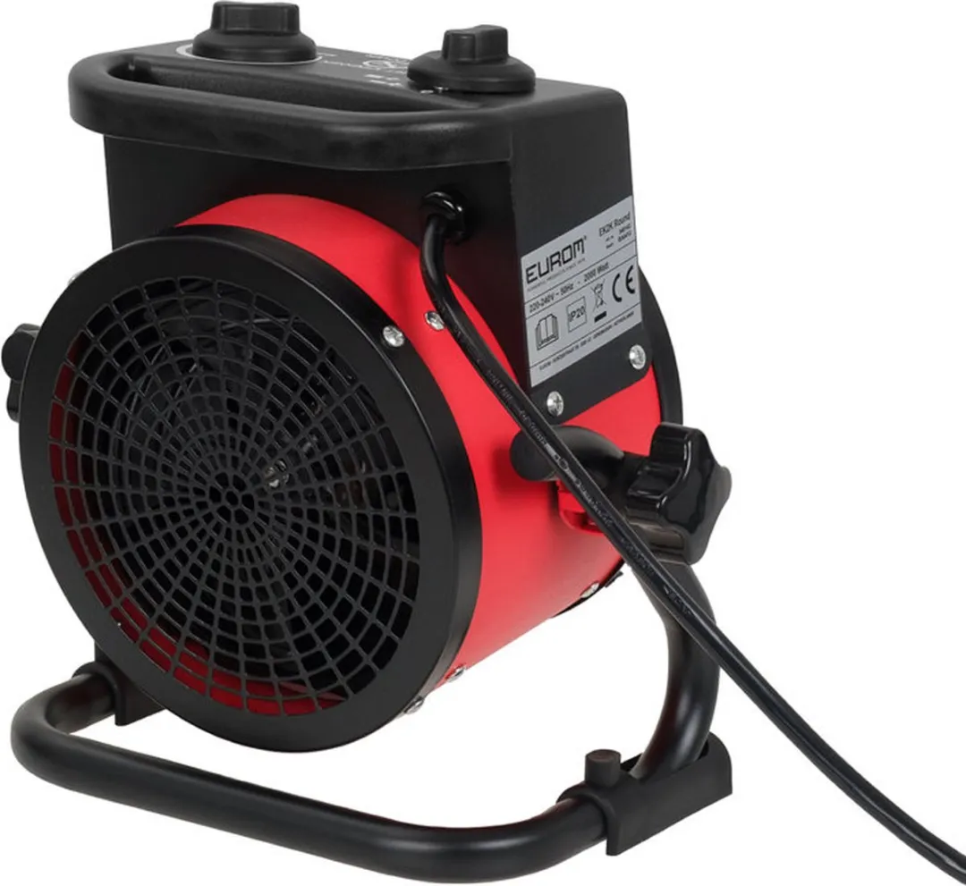 Eurom EK2K Round Werkplaatskachel 2000W - Rood