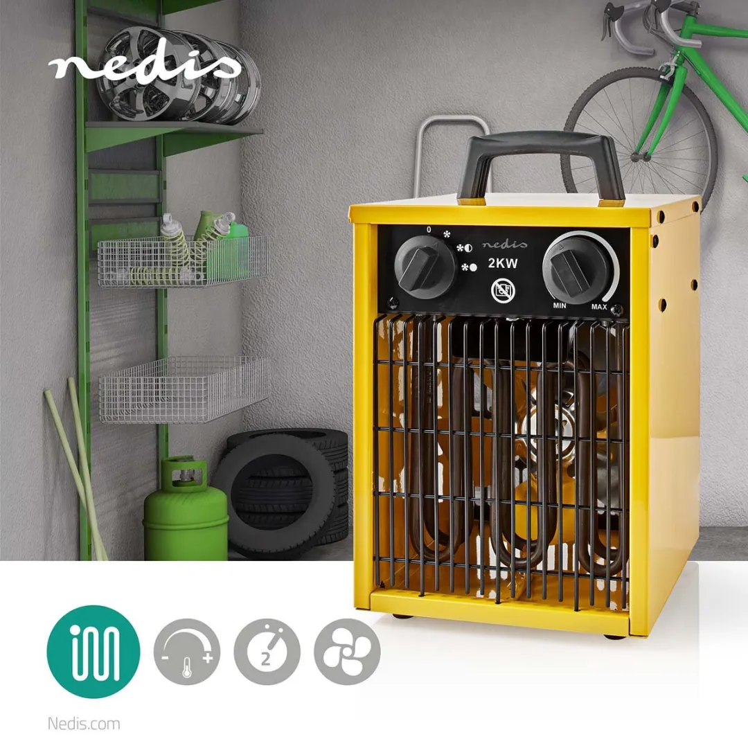 Nedis HTIF10FYW Ventilatorkachel 2000W - Geel