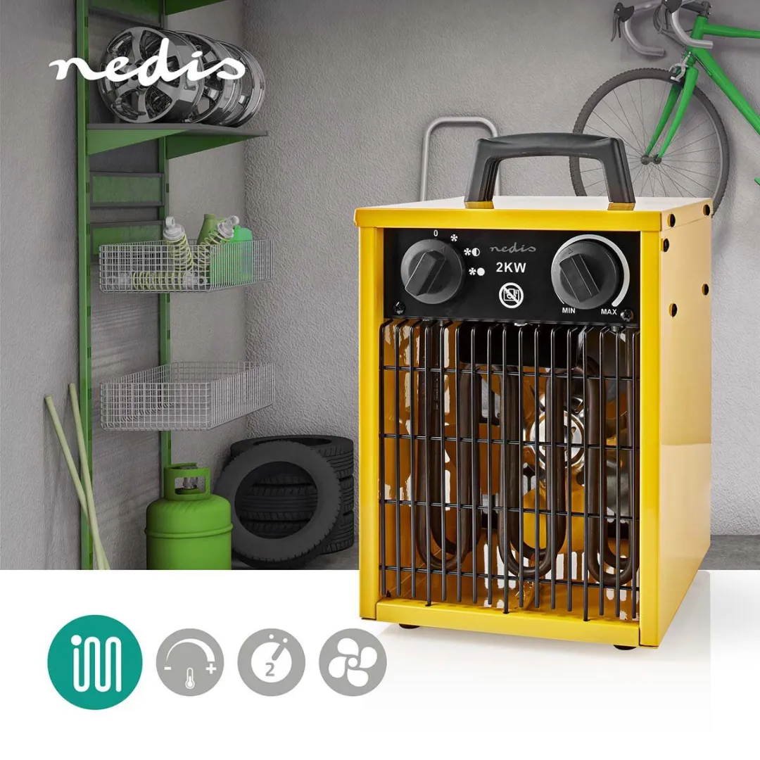 Nedis HTIF10FYW Ventilatorkachel 2000W - Geel