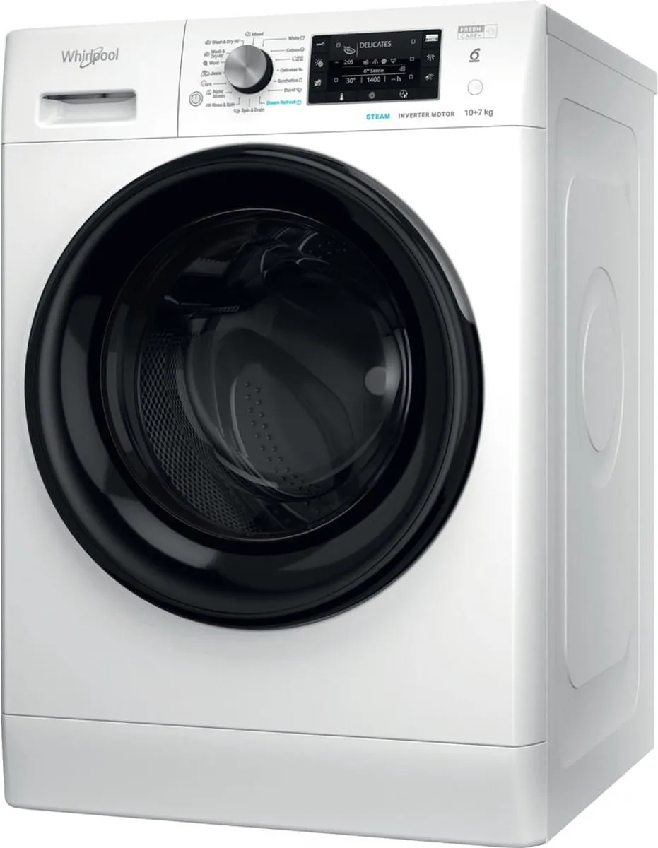 Whirlpool FFWDD1076258B Wasdroger 10/7kg