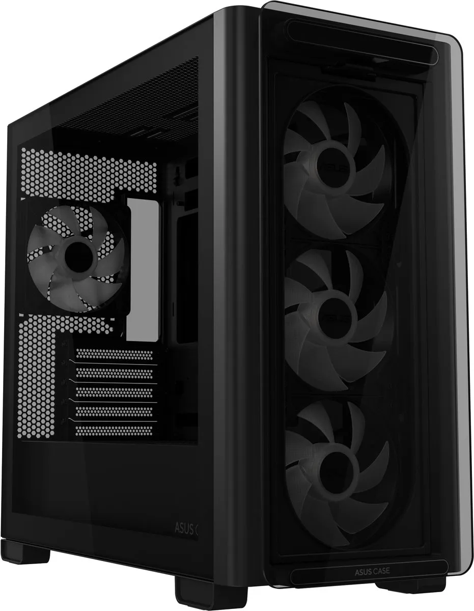 ASUS A23 PLUS TG ARGB Gehaktbak - 5 Ventilatoren - Zwart