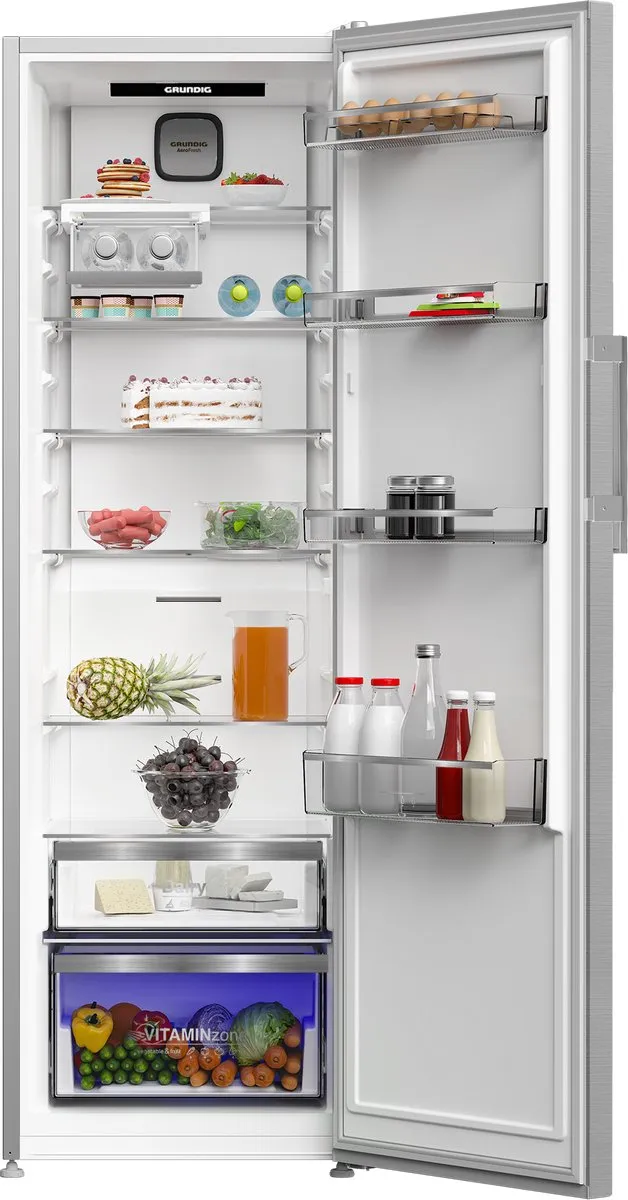 Grundig GLPN66820X Koelkast 365L - 186cm RVS - afbeelding 3 van 4