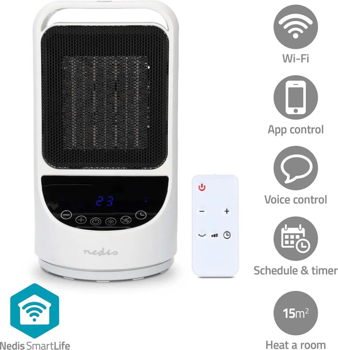 Nedis SmartLife HTFA22WTW Keramische Ventilatorkachel 1500W