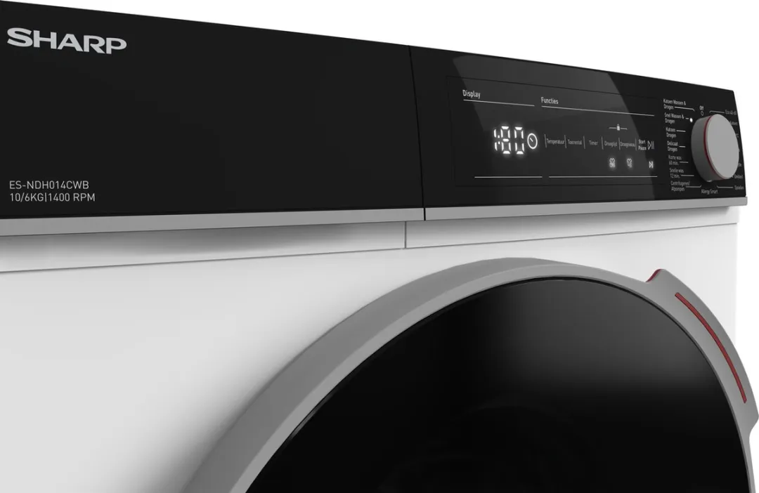 Sharp ESNDH014CWBBX Was-Droogcombinatie 10/6kg - Wit