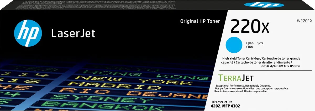 HP 220X Tonercartridge 5500 - Cyaan