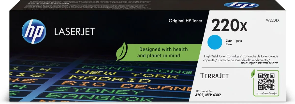 HP 220X Tonercartridge 5500 - Cyaan