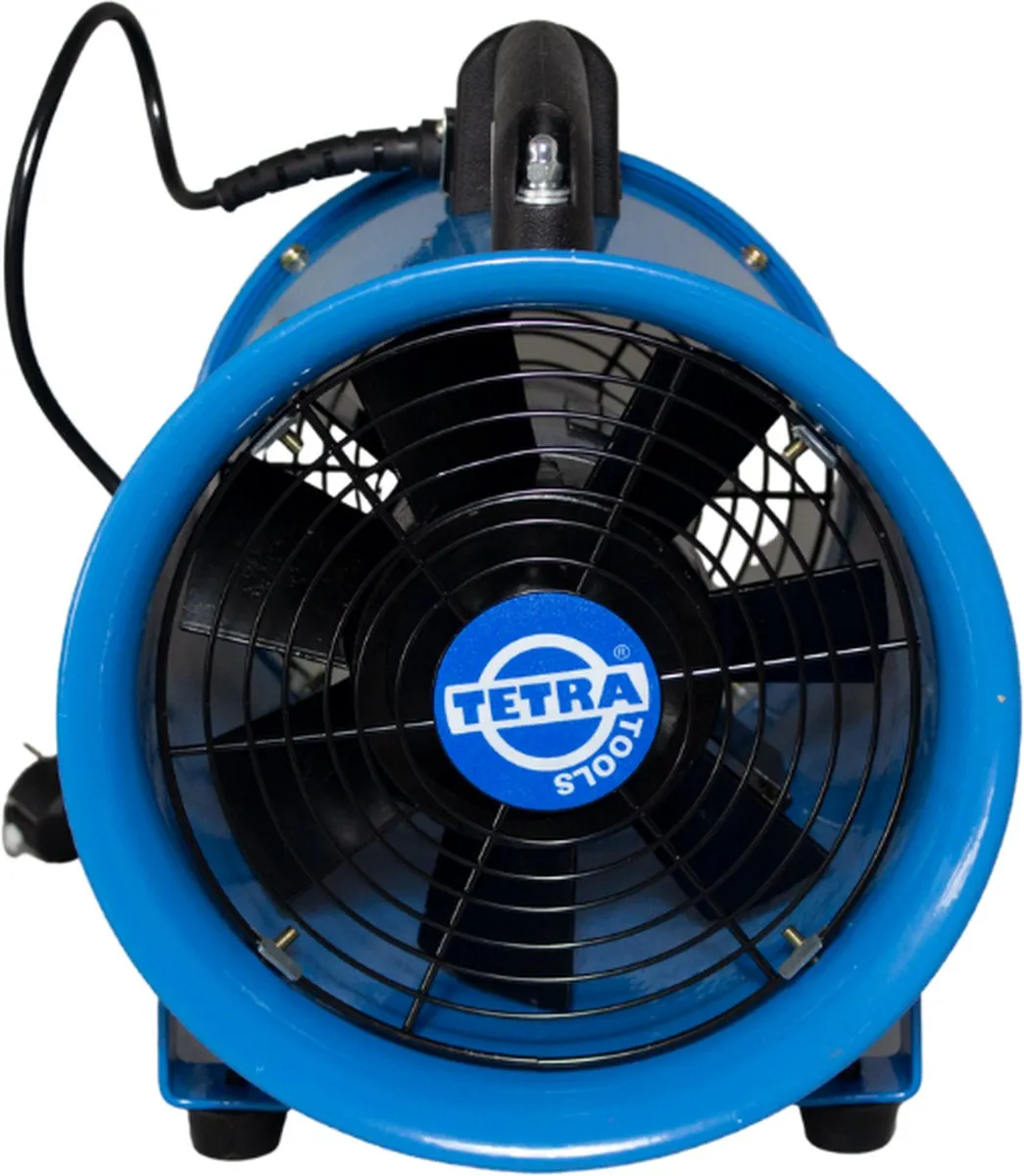TETRA TEF 221 Bouwventilator - 50W - Ø20cm - Blauw/Oranje
