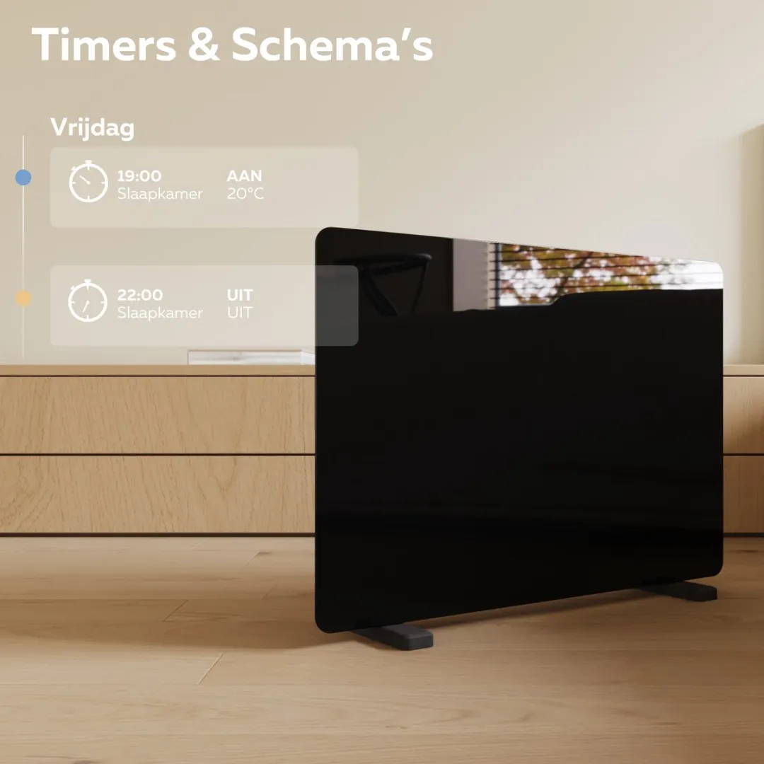 Calex Smart WiFi Verwarmingspaneel 1400W - Zwart