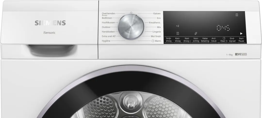Siemens iQ500 WQ43G1DANL Warmtepompdroger 9kg - Liquid Chrome Matt/Zwart - afbeelding 6 van 6