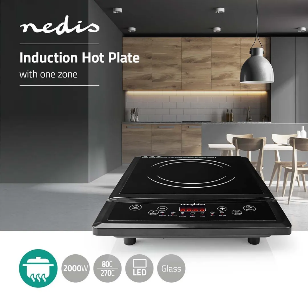 Nedis KAIP113C1 Inductiekookplaat 2000W - Zwart