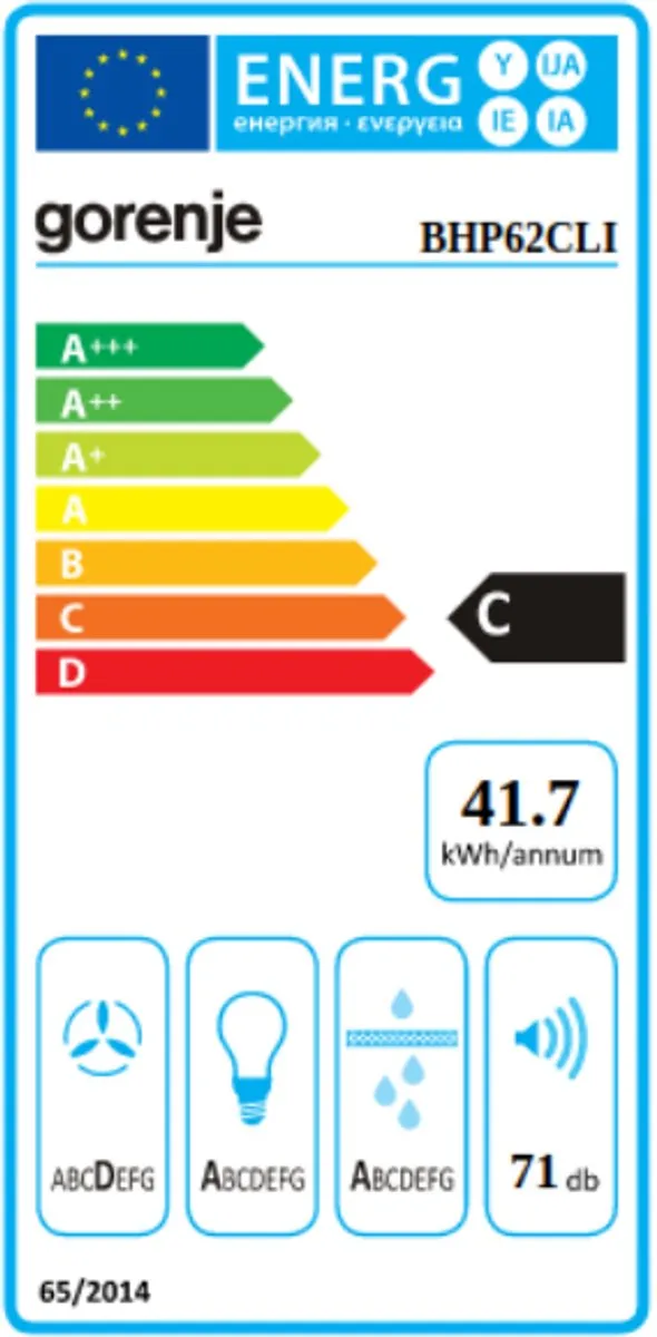 Gorenje BHP62CLI Inbouw Afzuigkap - 435 m³/u - Ivoor