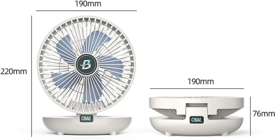 RedParrot Mini Accu Ventilator 5W - Wit