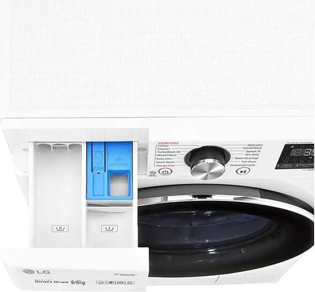 LG F4DV909H2E Wasdrogercombinatie Vrijstaand Wit - 6 kg - afbeelding 6 van 6