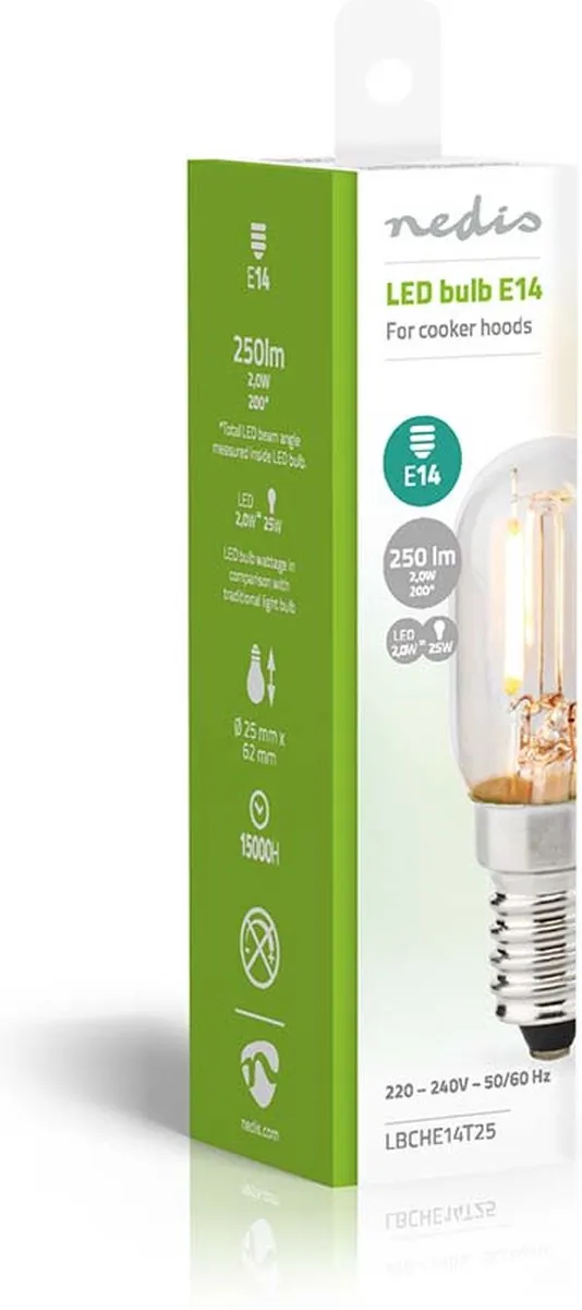 Nedis LBCHE14T25 LED Lamp E14 2W - 2700K