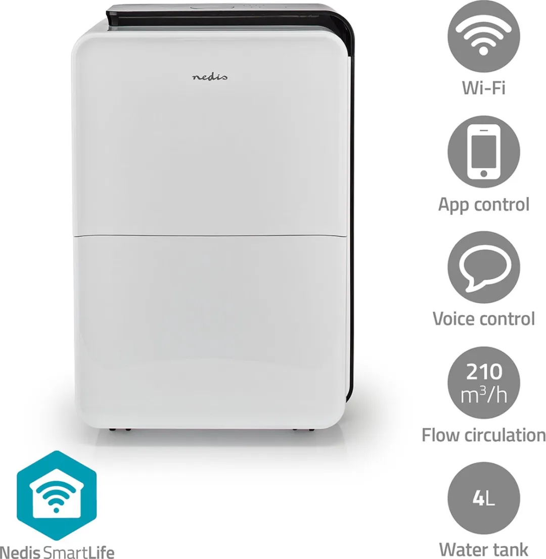 Nedis SmartLife DEHU30WTW Luchtontvochtiger 30L/Dag