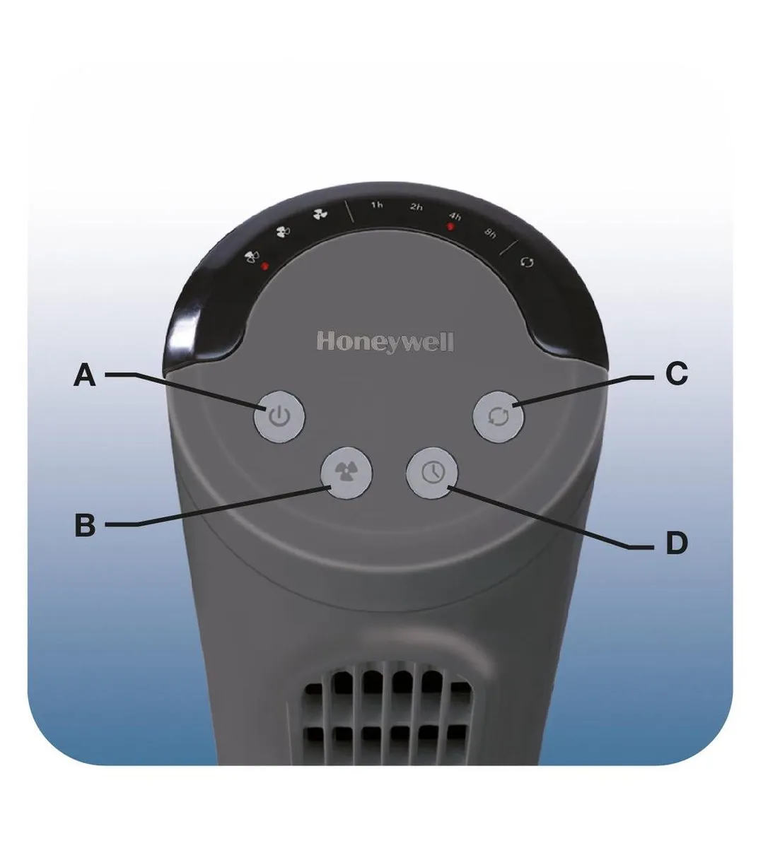 Honeywell HYF1101E Torenventilator - 36W - 240mm - Grijs