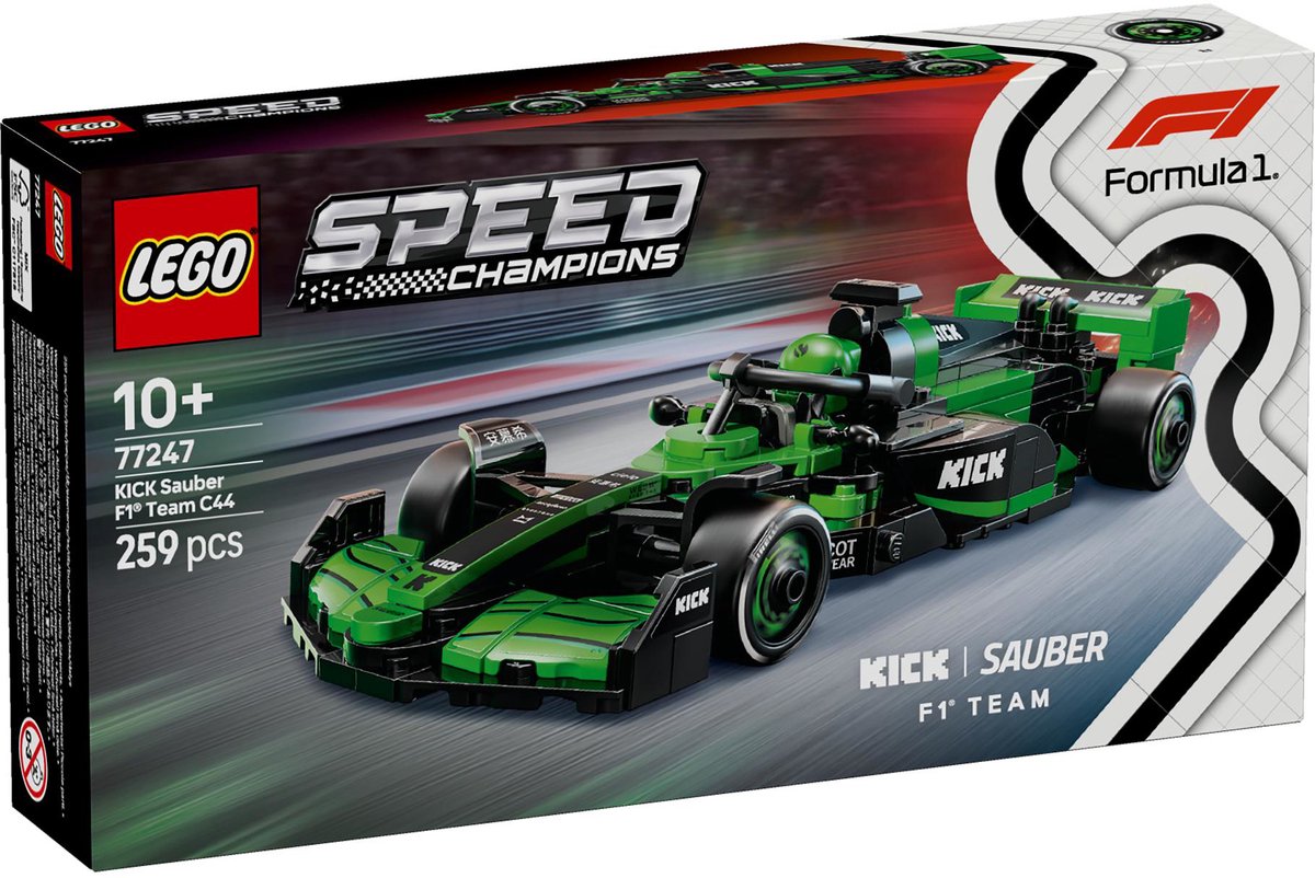 LEGO Speed Champions KICK Sauber F1 Team C44 racewagen Speelgoed - 77247