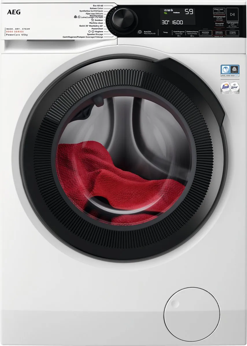 AEG LWR85R966 Wasdroger 9/5kg EcoLine PowerCare