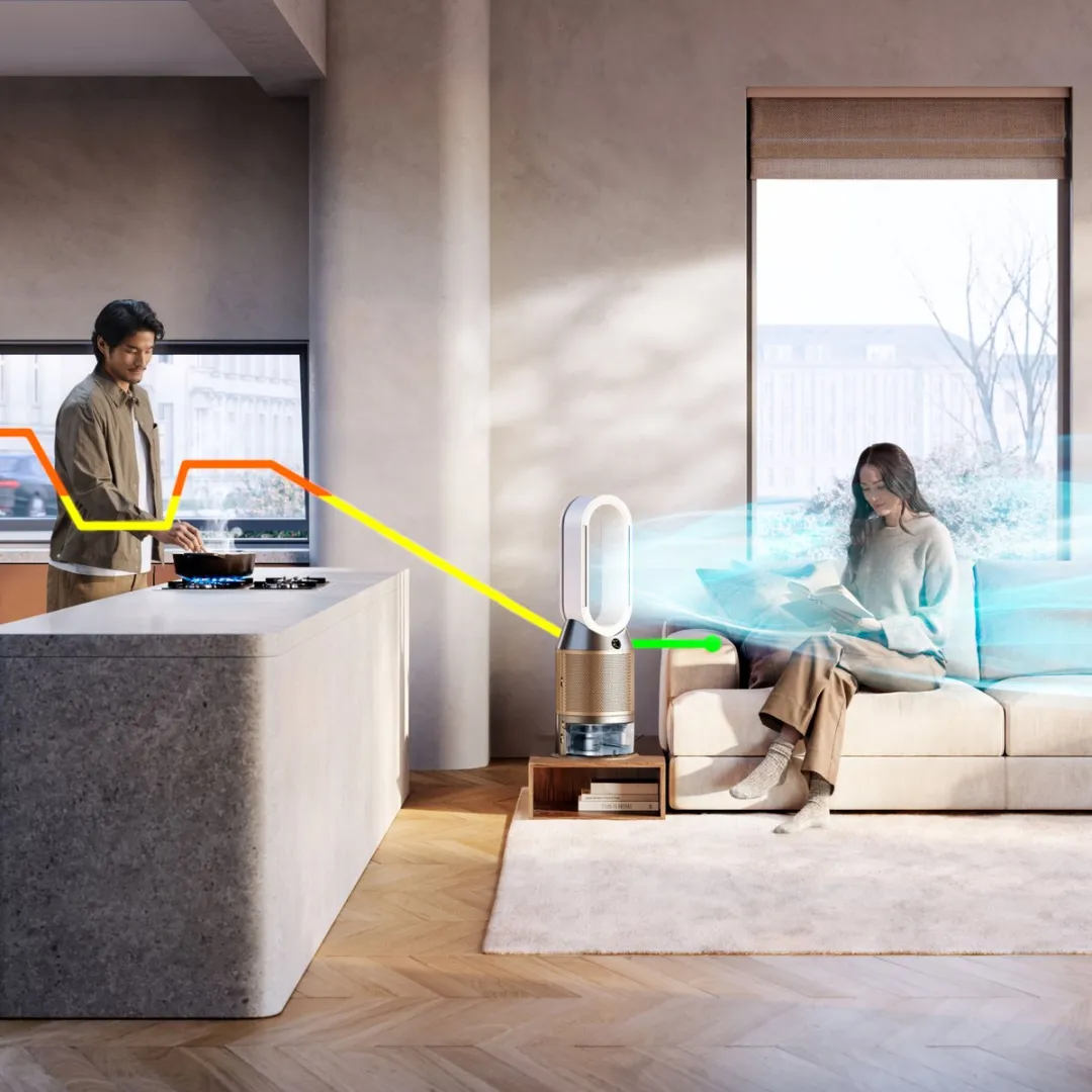 Dyson Purifier Humidify+Cool PH2 Luchtreiniger/Ventilator - Wit/Goud