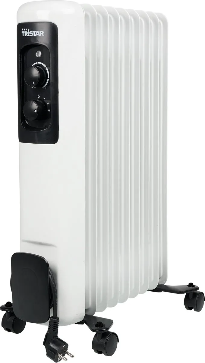 Tristar Elektrische Kachel KA-5179 - Oliegevulde radiatorkachel - 3 warmtestanden - Instelbare thermostaat - 9 ribben - Wit