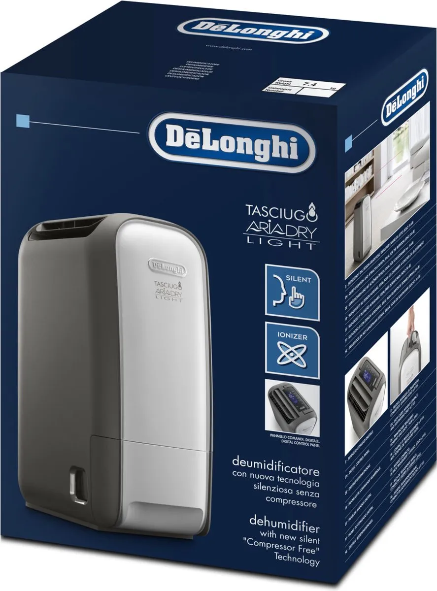 De'Longhi Tasciugo AriaDry DNS80 Luchtontvochtiger - Grijs