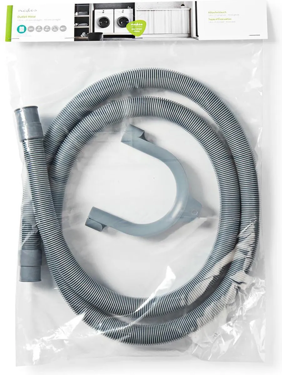Nedis Afvoerslang 21mm 1.8m - Grijs