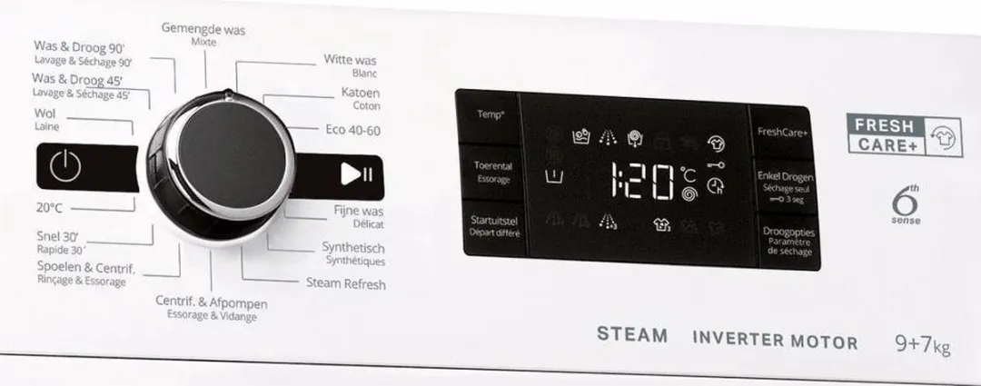 Whirlpool FWDGBE 97682E WBC V N Was-droogcombinatie 9/7 kg - Wit