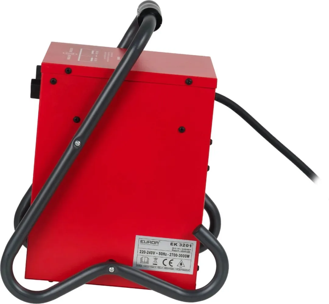 Eurom EK3201 Werkplaatskachel 3000W - Rood - afbeelding 6 van 6