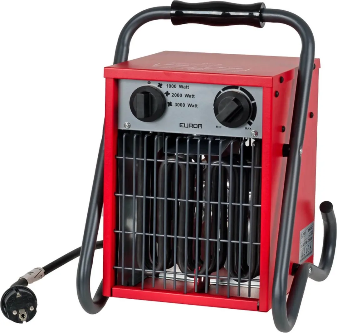 Eurom EK3201 Werkplaatskachel 3000W - Rood