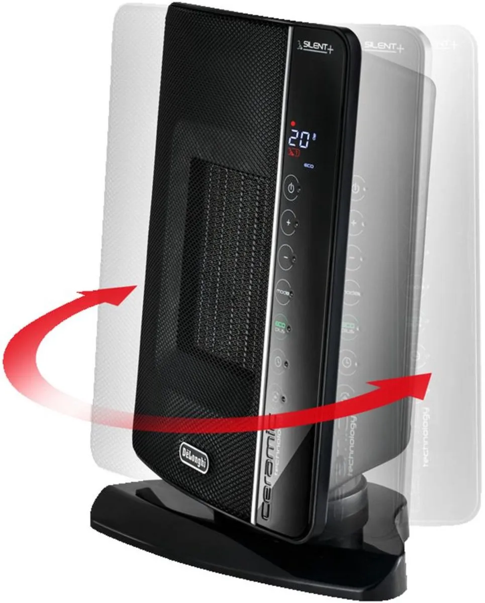 De'Longhi DCH7993ER.BC Keramische Ventilatorkachel 2400W - Zwart