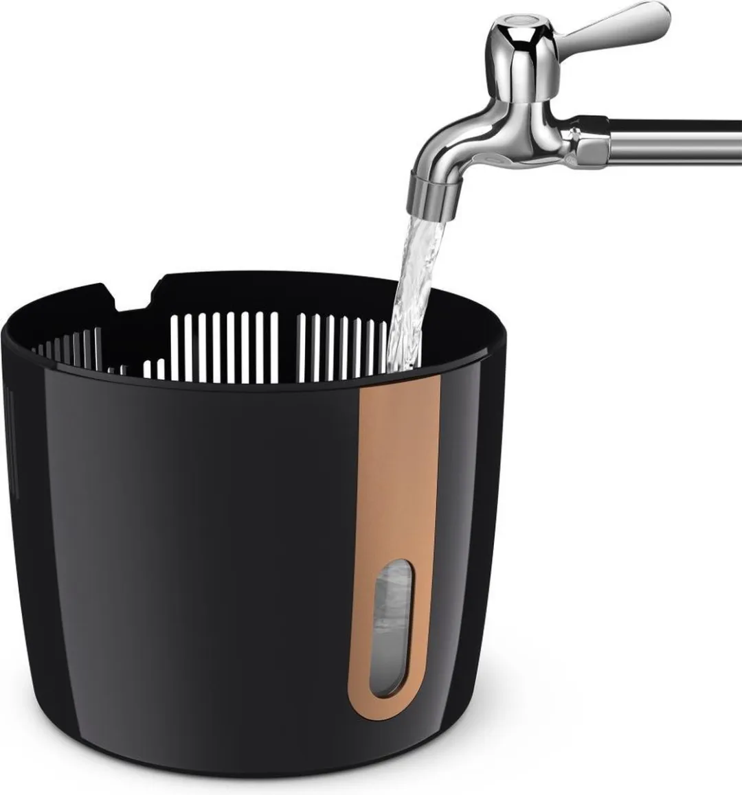 Philips Luchtbevochtiger HU2718/10 - 2l Waterreservoir – 200 ml/u - Stille Koudwaterverdamper – Antibacterieel - Met Display - Automatische detectie - Zwart / Goud