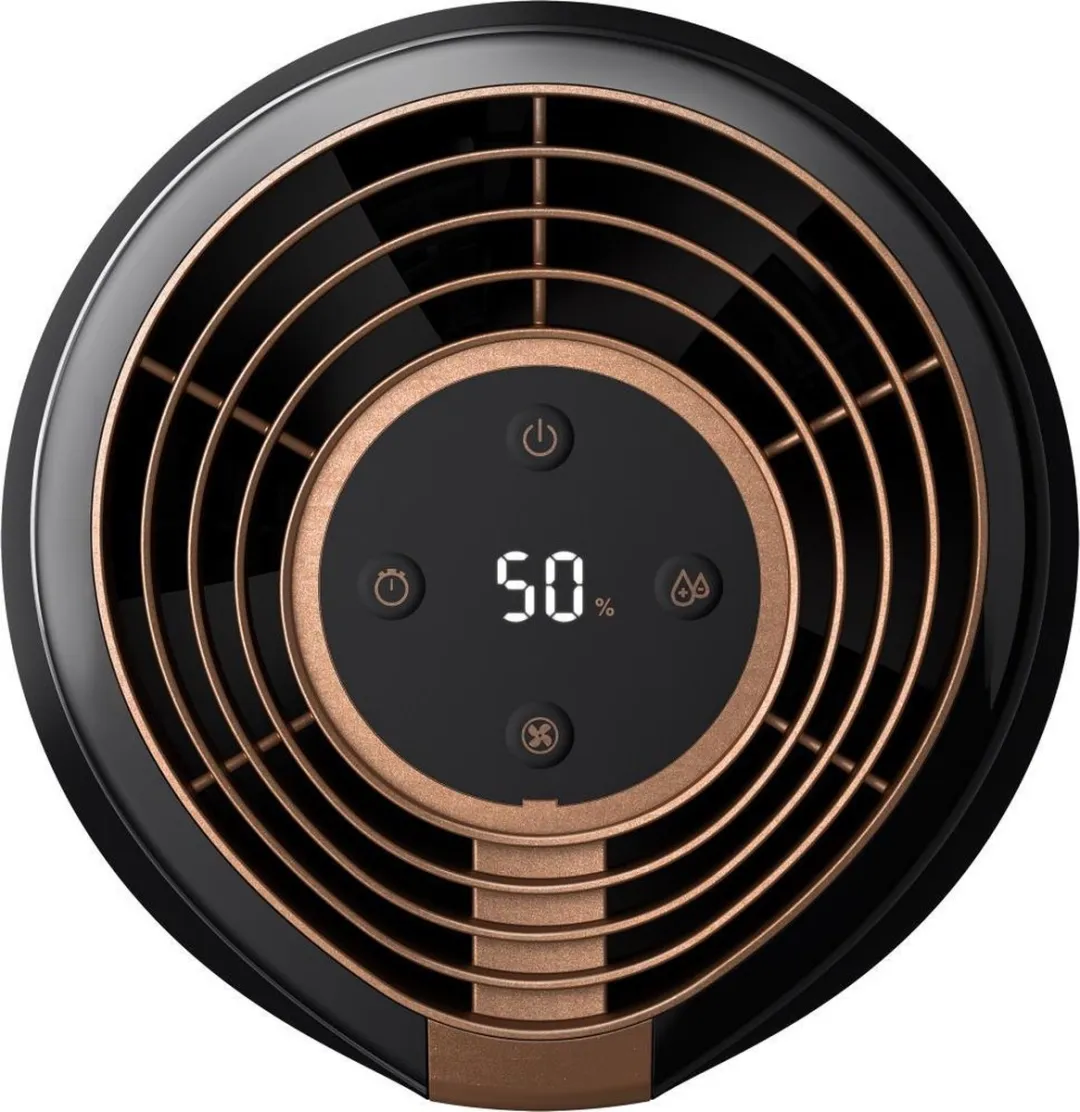 Philips Luchtbevochtiger HU2718/10 - 2l Waterreservoir – 200 ml/u - Stille Koudwaterverdamper – Antibacterieel - Met Display - Automatische detectie - Zwart / Goud