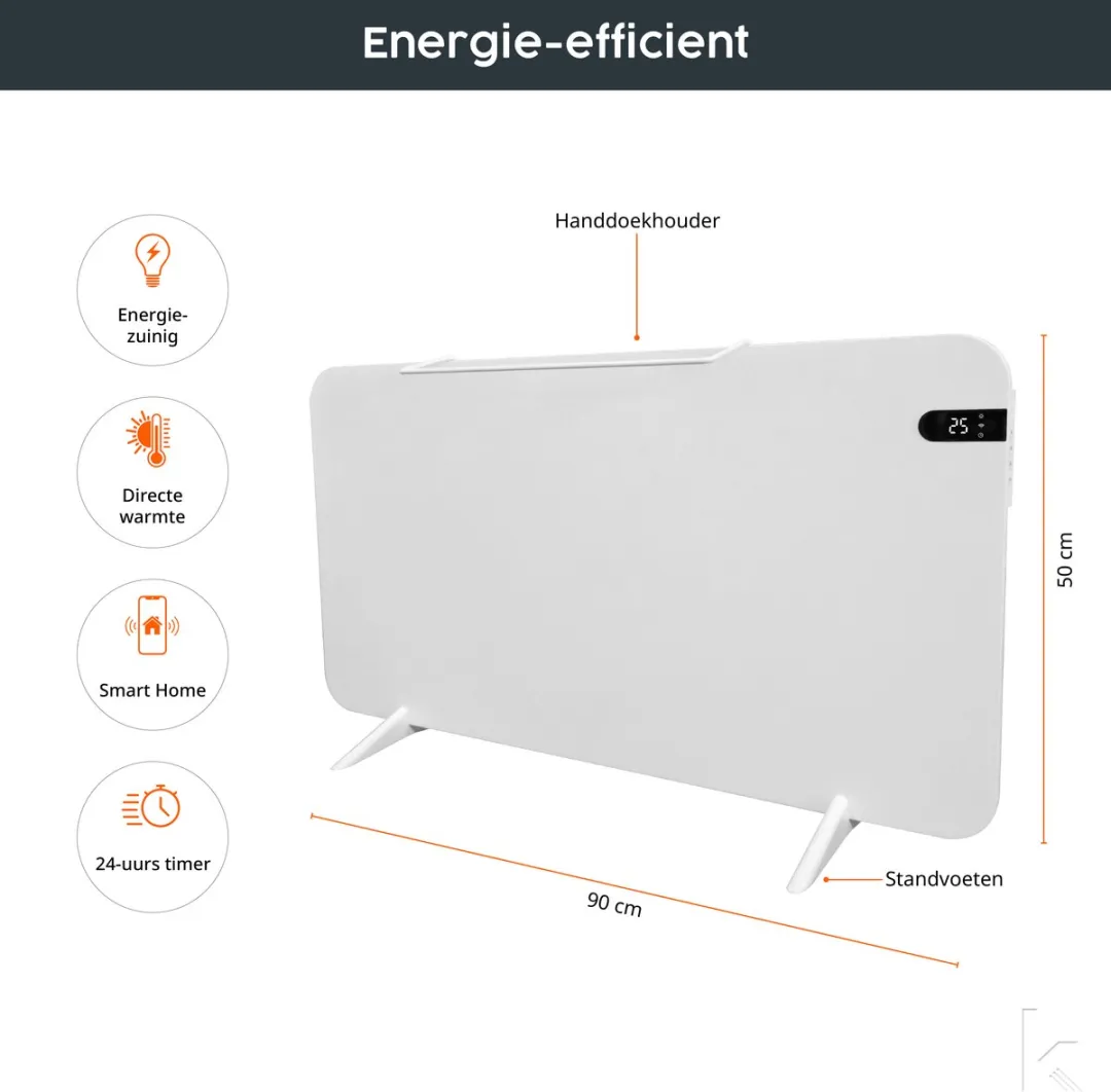 Könighaus Smart Dual Infraroodverwarming 600W - Wit