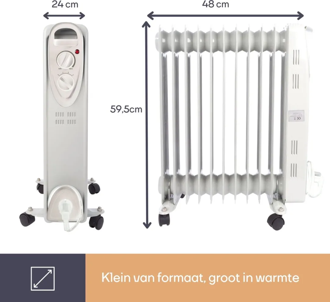 Perel Olieradiator TC78011N 2500W - 11 Ribben