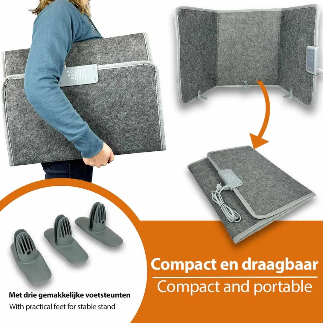 Shark Vouwbaar Infrarood Paneel 175W - 3 Warmtestanden - Grijs
