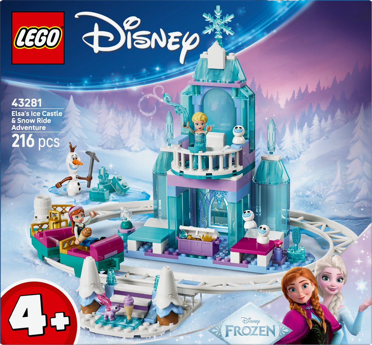LEGO Disney Frozen - Elsa's IJskasteel en Sneeuwrit Bouwbaar Kasteel Speelgoed voor Kinderen - 43281