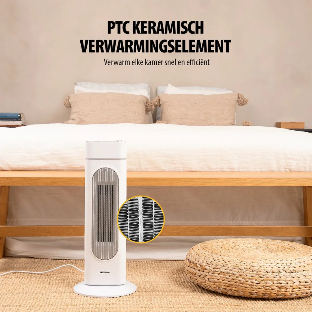 Tristar KA-5088 Keramische Ventilatorkachel 2000W - Wit - afbeelding 6 van 6