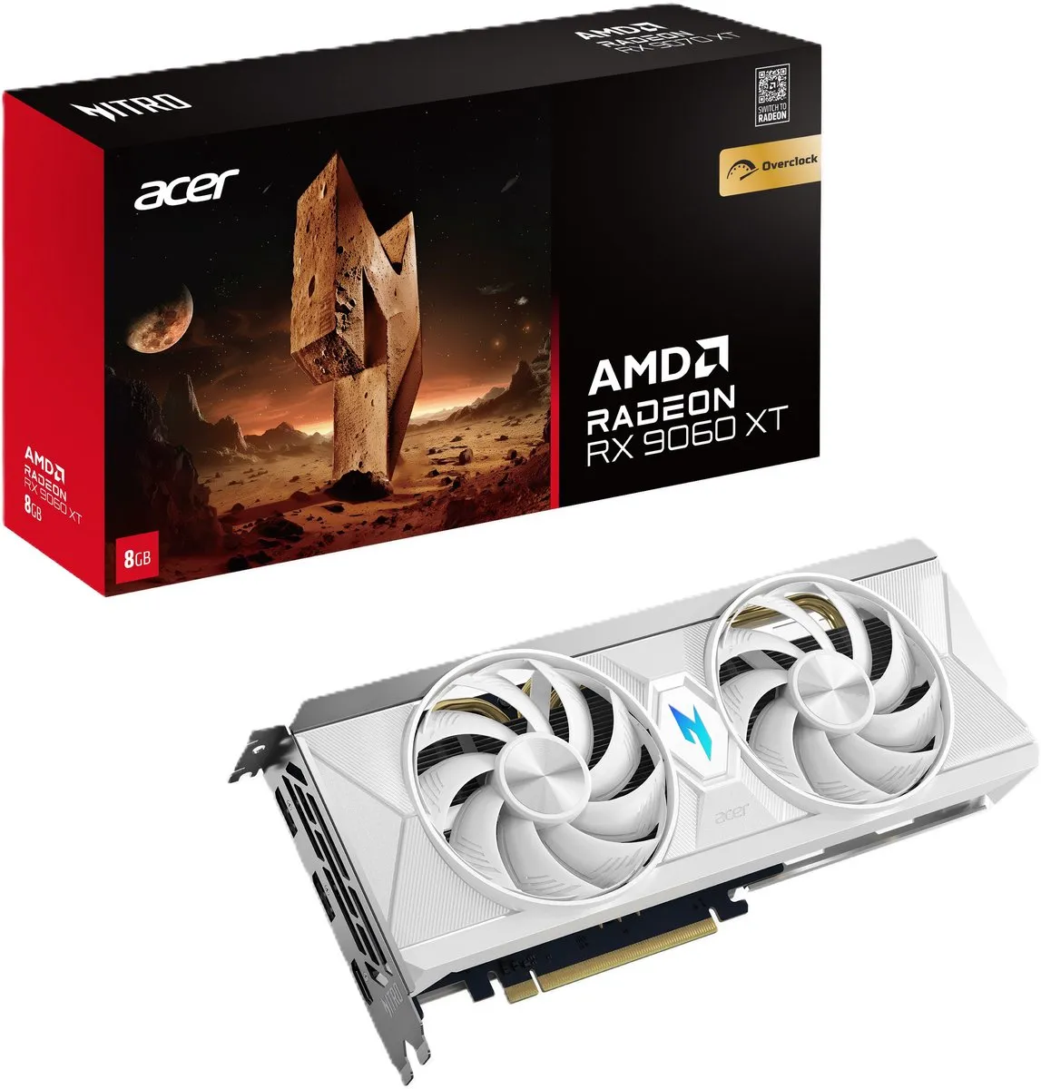 Acer Nitro Radeon RX 9060 XT OC 8GB Wit DP.Z4UWW.P02