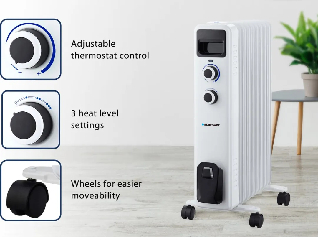 Blaupunkt HOR401 Oliegevulde Radiator 2000W - Wit