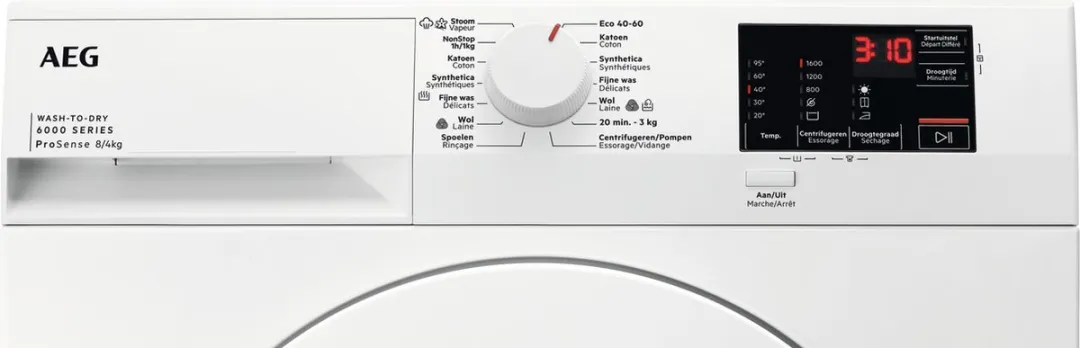 AEG LWF62R842 6000 OneGo - Was-droogcombinatie - Condensatie - 8 kg - NL/FR