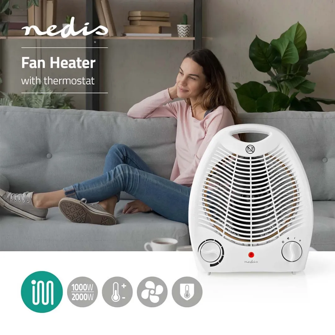 Nedis HTFA13CWT Ventilatorkachel 2000W - Wit