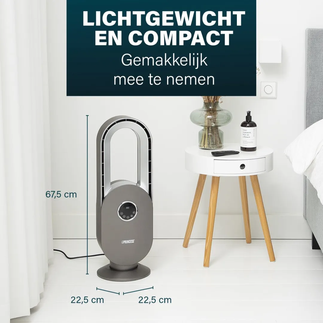 Princess 351500 Bladloze Ventilator 45W - 22cm - Wit