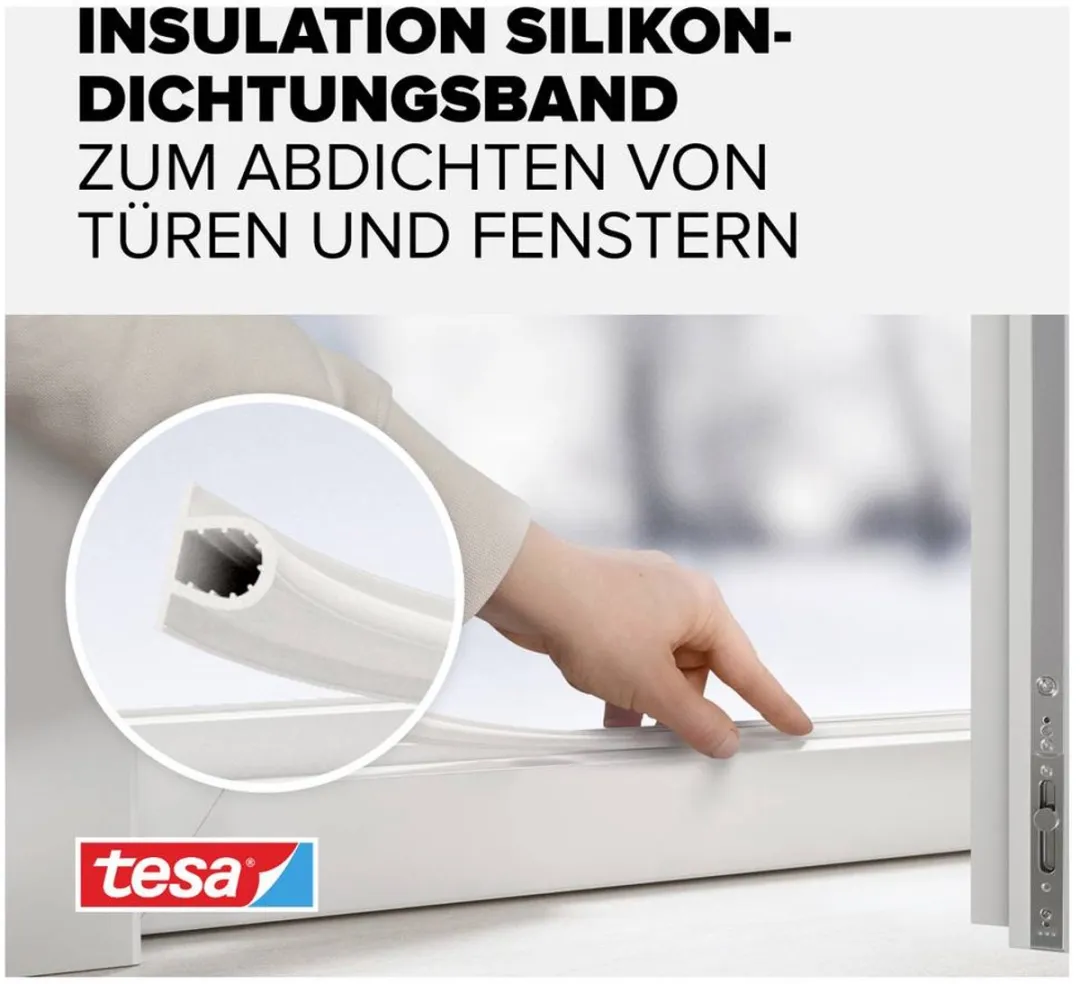 Tesa Tesamoll Premium Flexible Silicone Pakkingen 6m - Wit
