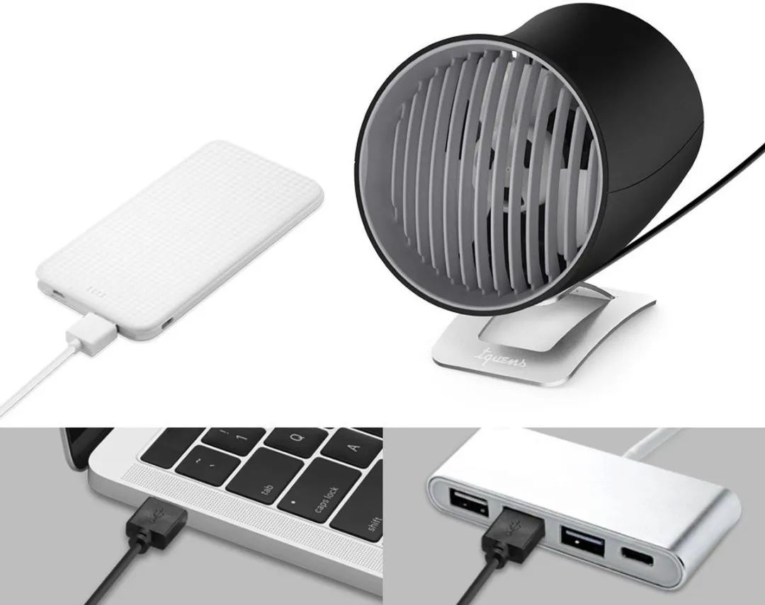 Spigen Tquens H911 USB Mini Ventilator - Zwart