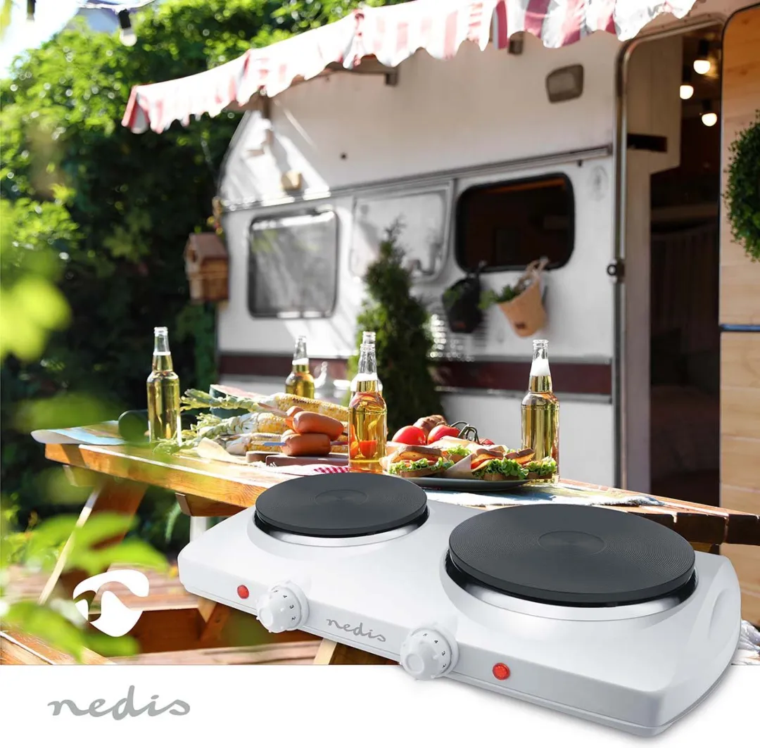Nedis KAEP251EWT2 Elektrische Kookplaat 2300W - Wit