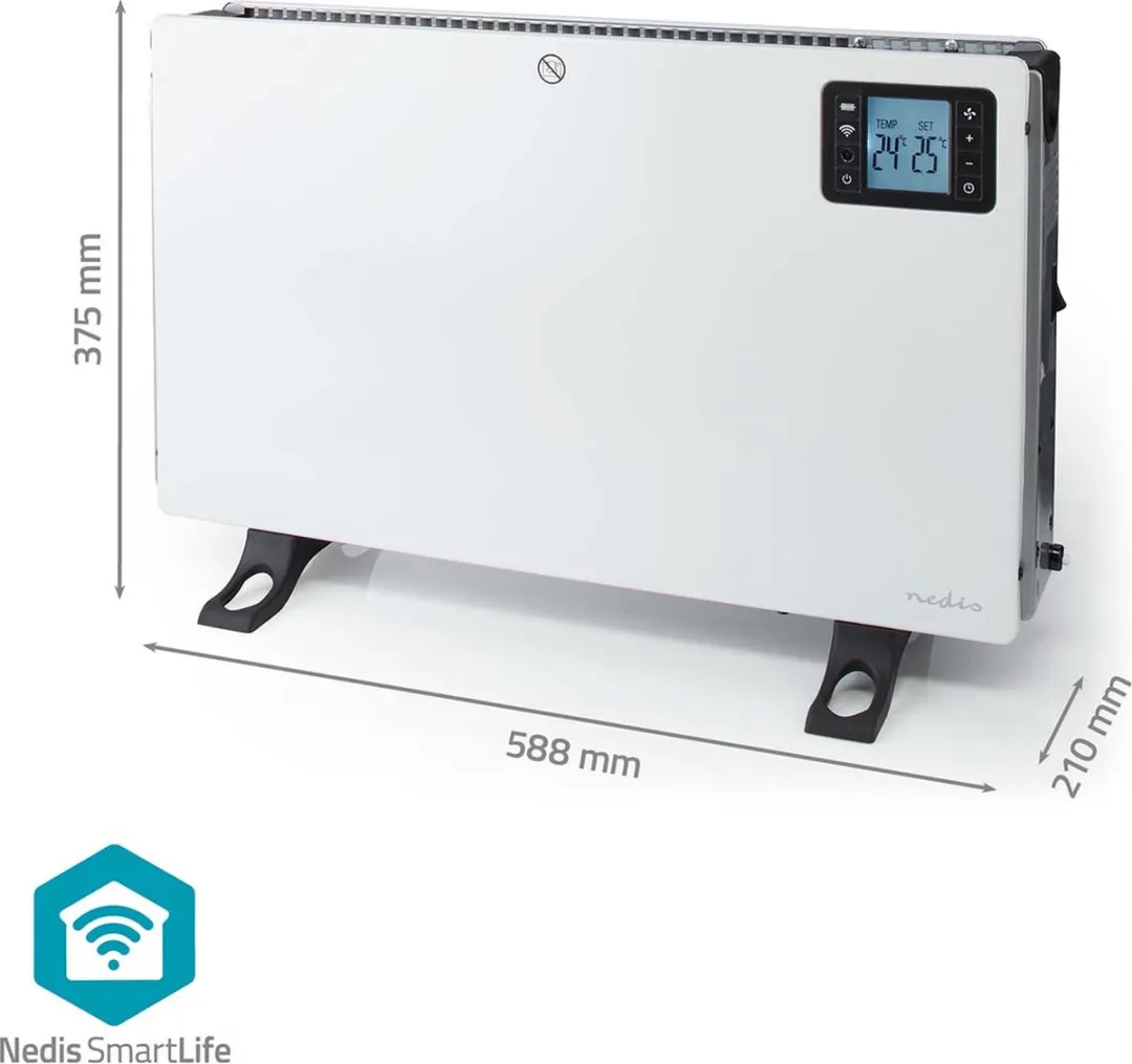 Nedis SmartLife HTCO50WTW Convectorkachel 2000W - Wit