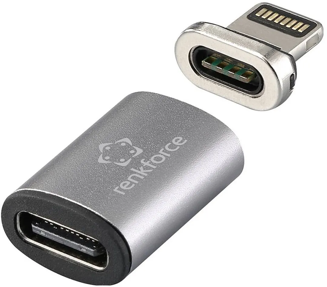 Renkforce RF-6736696 USB-C naar Apple Lightning Adapter - Zilver