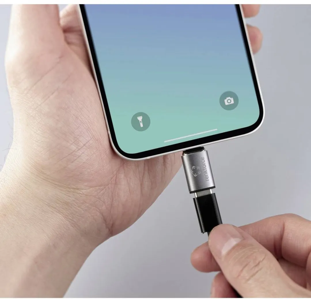 Renkforce RF-6736696 USB-C naar Apple Lightning Adapter - Zilver